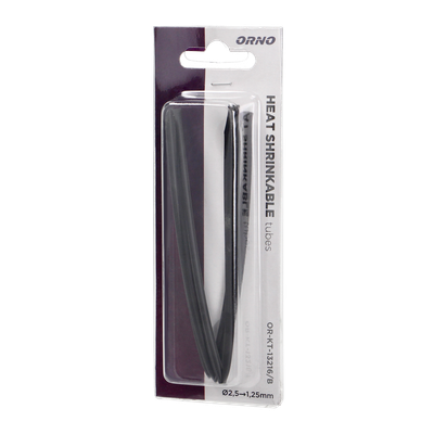 Krimpkous  Ø2.5mm, 1m lang , zwart , in blister pack