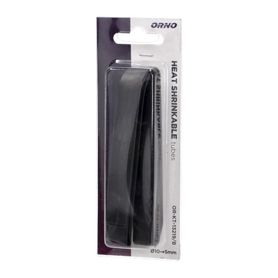 Krimpkous Ø 10mm, 1m lang, zwart, in blister pack