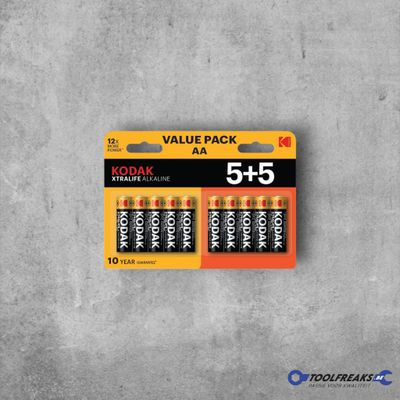 Kodak XTRALIFE Alkaline AA Battery 10 (5+5 pack)