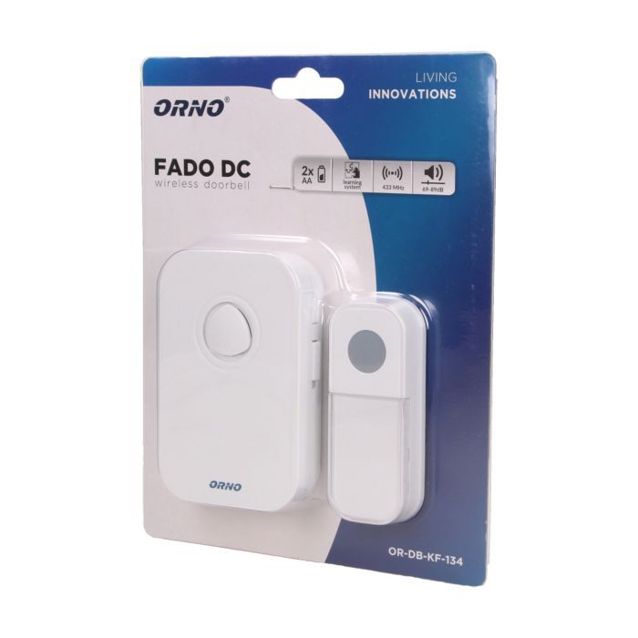 FADO DC Draadloze deurbel met 1 ontvanger - Werkt op batterijen - 3 Volume/36 Melodieën - IP44