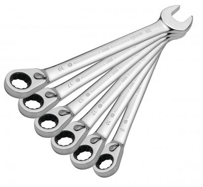 SET 6 RINGRATEL- STEEKSLEUTELS PRO 8 - 19mm