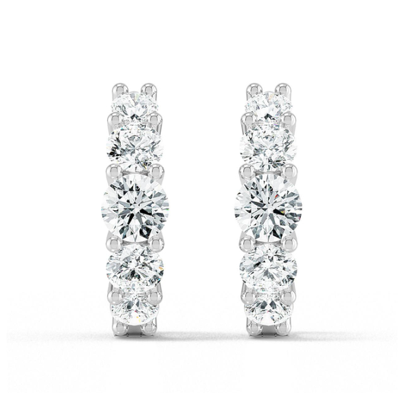 Hoepel oorbellen 14 KT-18KT Goud met Labgrown Diamant