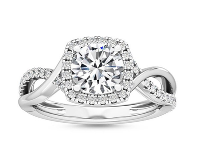Infinity Ring 14 KT GOUD MET LABGROWN DIAMANT