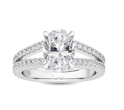 DUBBELE RING 18 KT GOUD MET LABGROWN DIAMANT