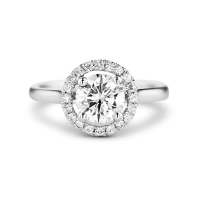 SOLIRTAIRE RING 18 KT GOUD MET LABGROWN DIAMANT
