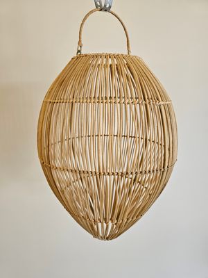 Rotan luchter ovaal.