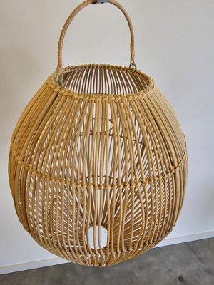 Rotan luchter ovaal.