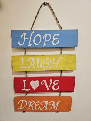 Muurbord hope, laugh, love, dream