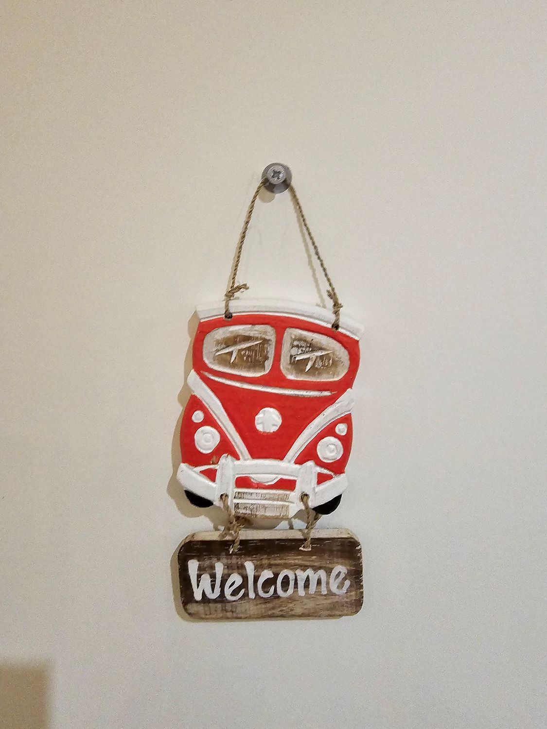 Welkomstbordje VW.
