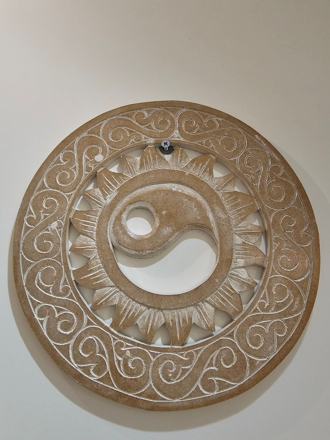 Muurdeco cirkel yin yang.