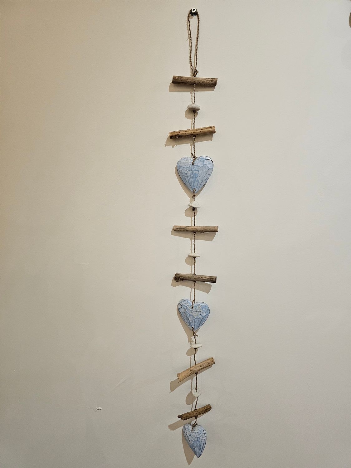Hanger gesloten hart blauw.