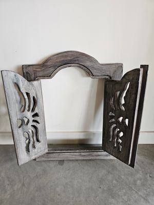 Houten luik klein zon.