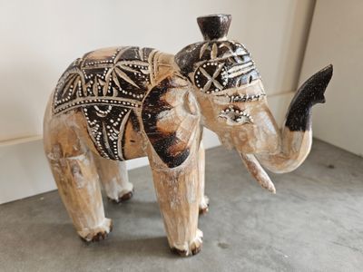 Houten olifant, set van 3
