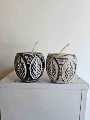 Houten kaars gegraveerd, Bola.