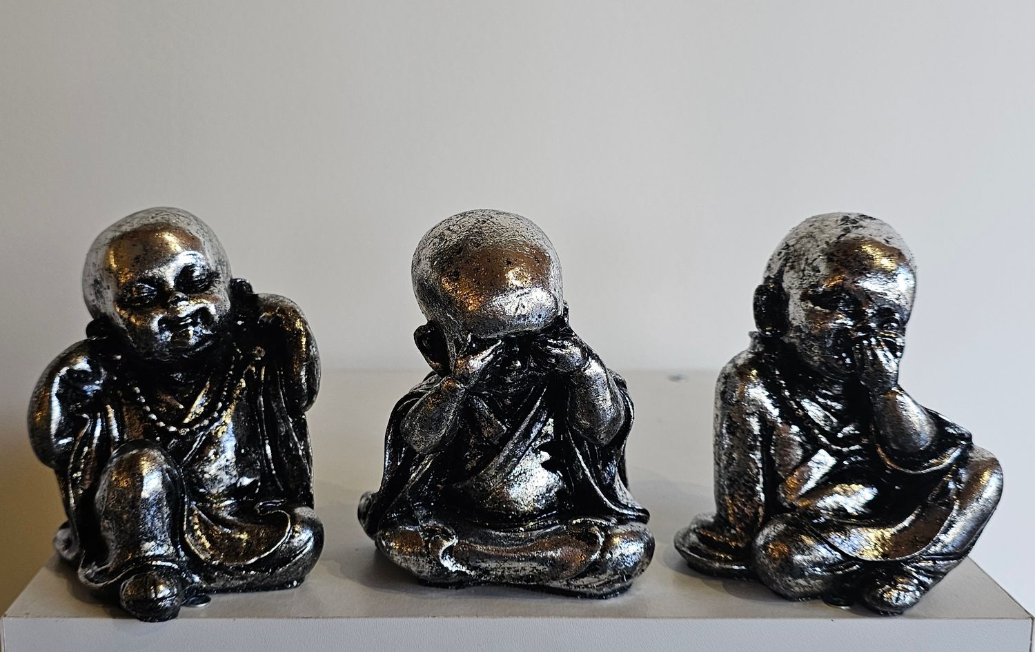 Shaolin monnik horen, zien en zwijgen.  Set van 3