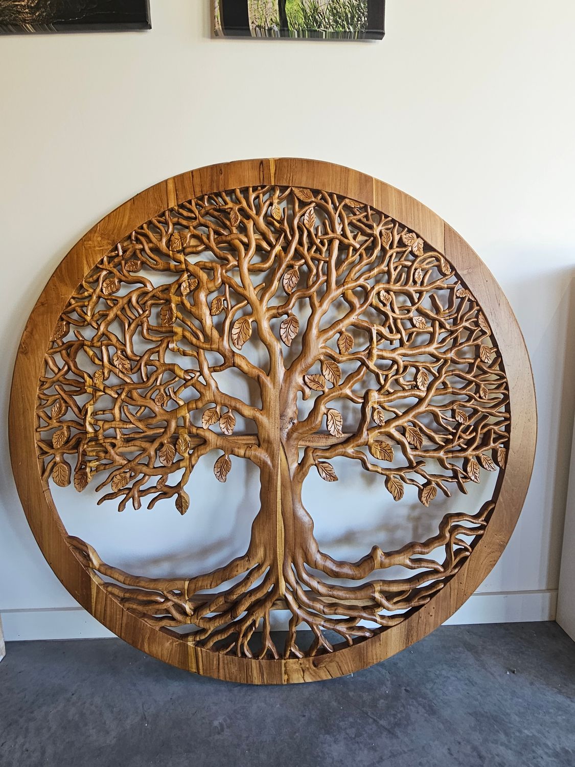 Houten wandpaneel levensboom