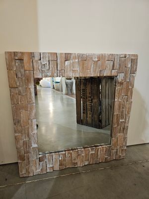 Spiegel mozaïek white wash