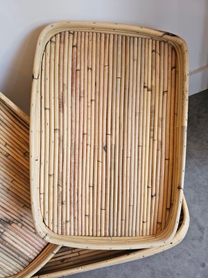Handgemaakt dienblad rotan,  set van 3