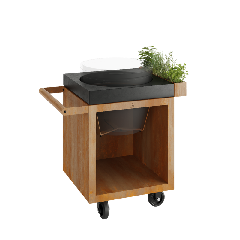 OFYR Kamado Table Corten 65 PRO Concrete