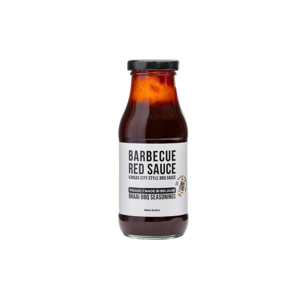 Braai BBQ Red Sauce fles rode BBQ saus MeatMan Rillaar