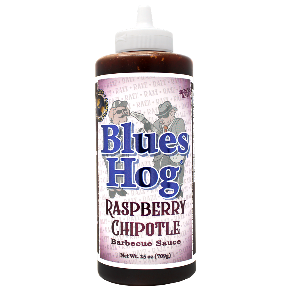 Blues Hog Raspberry Chipotle BBQ Sauce knijpfles MeatMan Rillaar