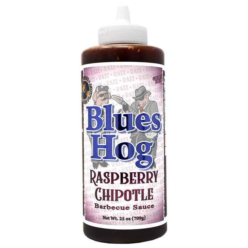 Blues Hog Raspberry Chipotle BBQ Sauce knijpfles MeatMan Rillaar