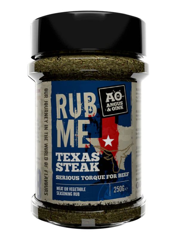 Angus Oink Texas Steak BBQ rub pot Texaans MeatMan Rillaar