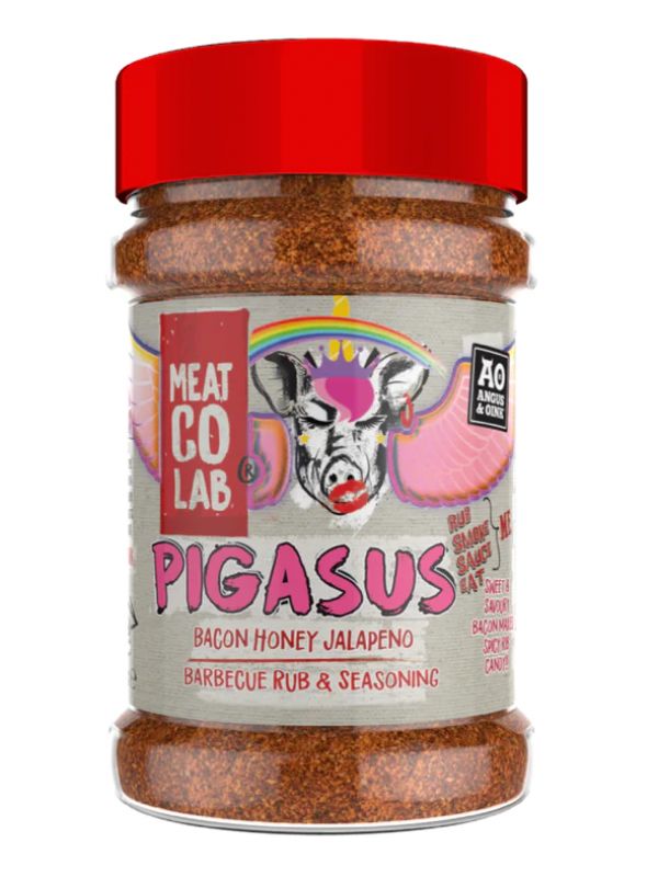 Angus Oink Pigasus BBQ rub pot varken MeatMan Rillaar