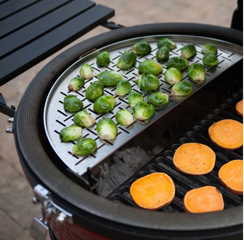 Kamado Joe RVS Big Joe zalm groenten groot kookoppervlak resultaat