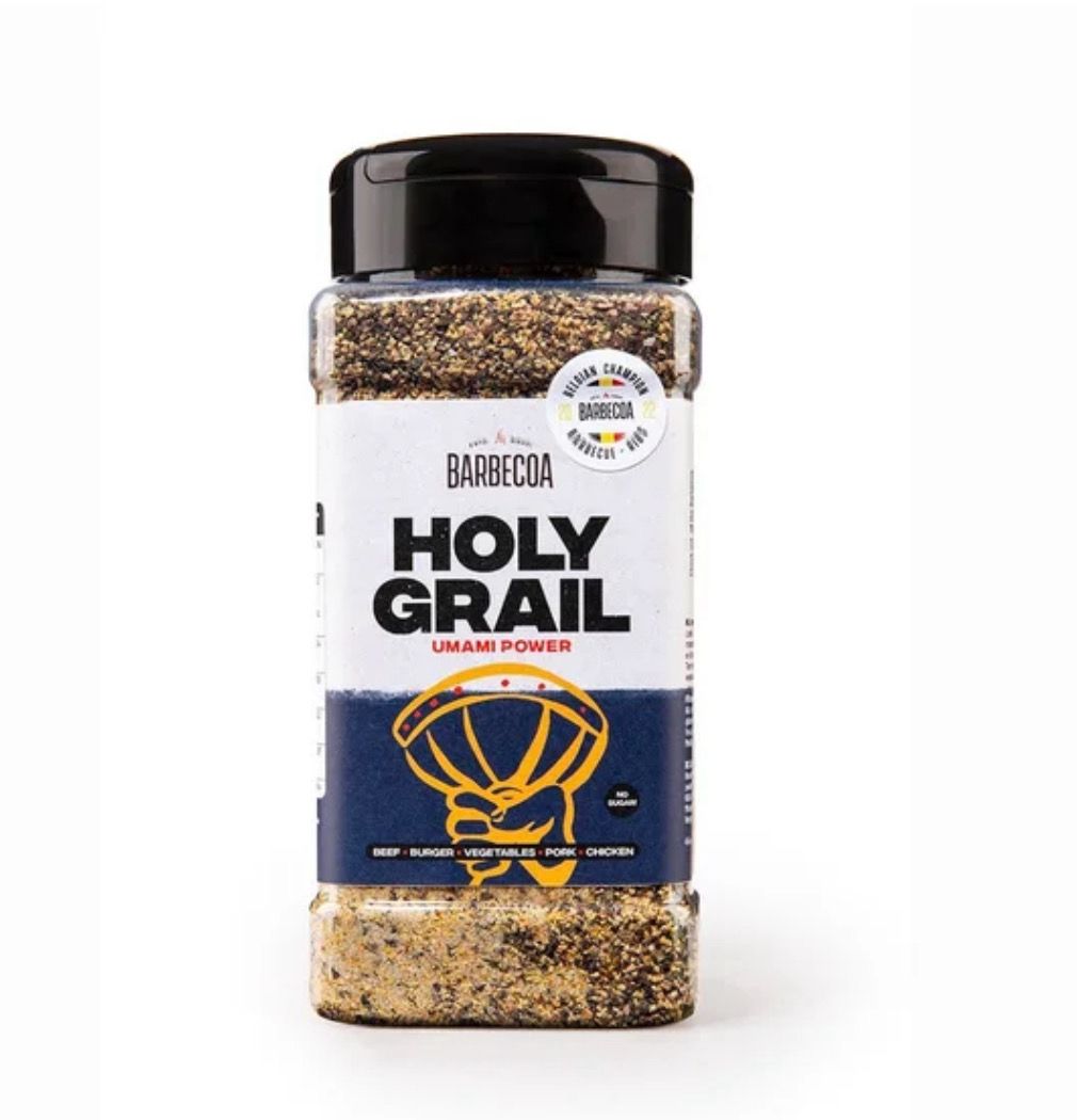 Barbecoa Holy Grail rub pot premium BBQ kruiding MeatMan Rillaar