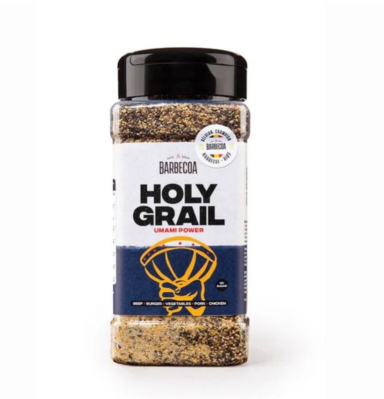 Barbecoa Holy Grail rub pot premium BBQ kruiding MeatMan Rillaar