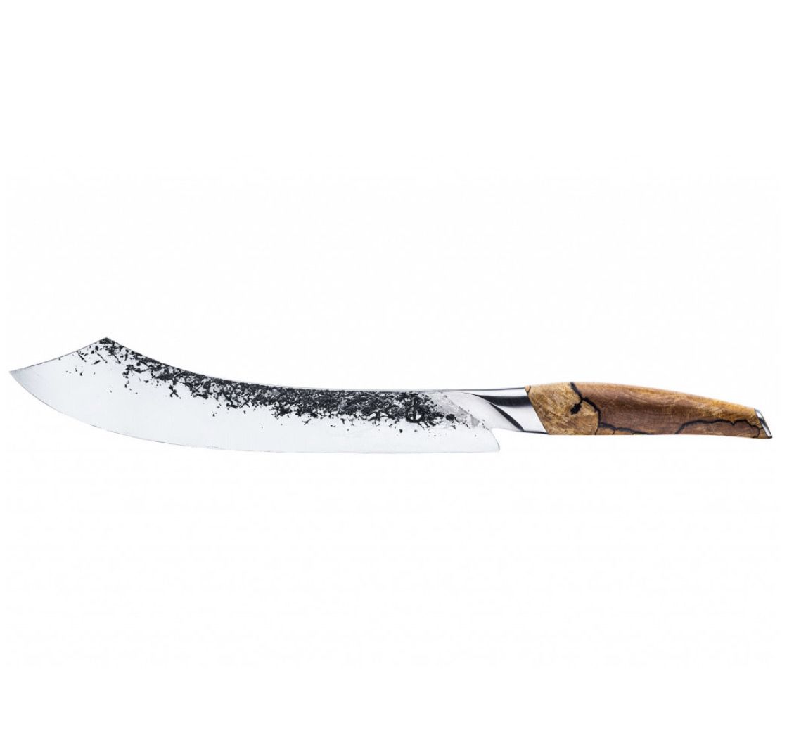 Forged Katai slagersmes Damascus staalpatroon robuust MeatMan Rillaar