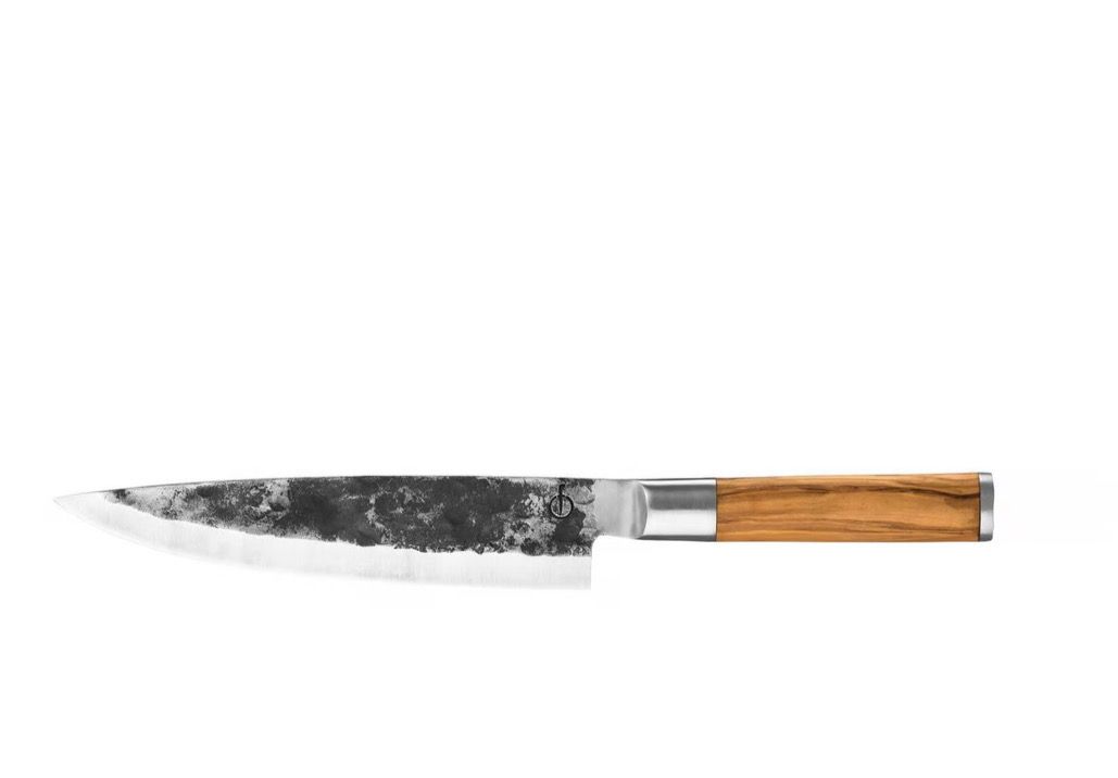 Forged Olive koksmes olijfhouten heft geschmeed staal MeatMan Rillaar