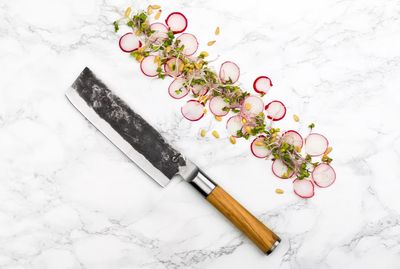 Forged Olive Hakbijl in gebruik botten hakken krachtig BBQ bereiding