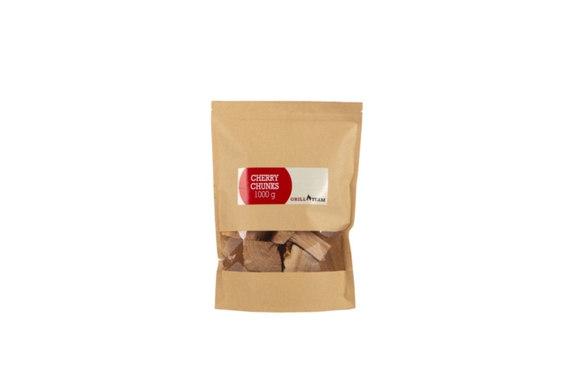 Grill Team rookhout chunks kers 1000g zak BBQ MeatMan Rillaar
