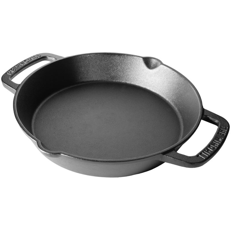 Skillet L 2 handvatten gietijzeren skillet groot BBQ MeatMan Rillaar