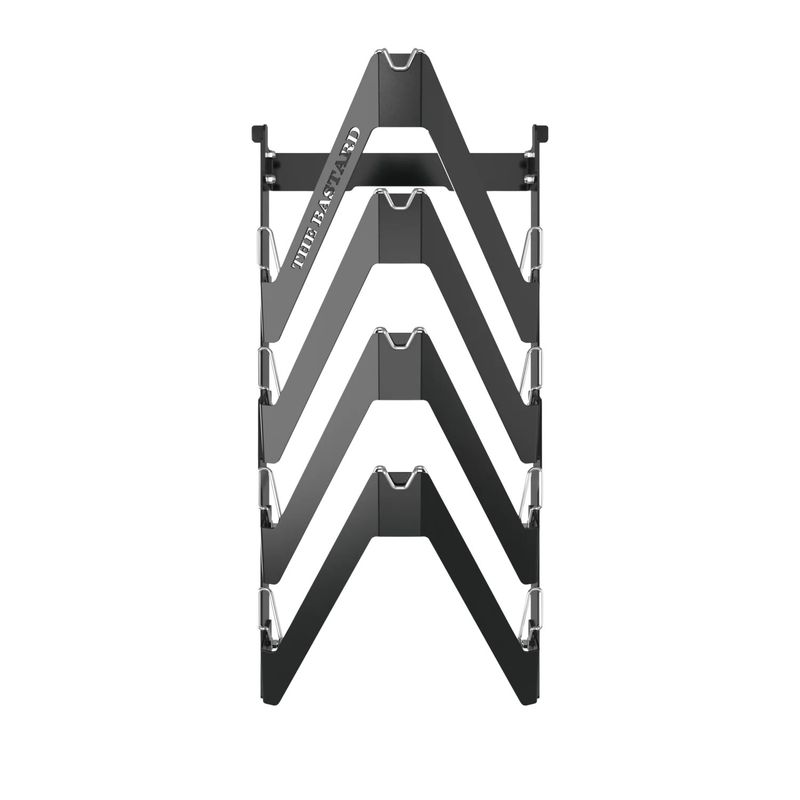 The Bastard Essentials Rack Large in gebruik extra laag vlees kamado BBQ