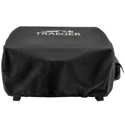 Traeger Ranger grillhoes beschermhoes over Ranger pelletgrill MeatMan