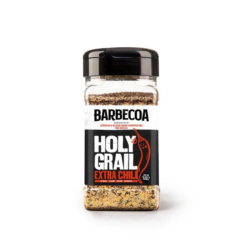 Holy Grail Extra Chili gestrooid op vlees pittige kick BBQ