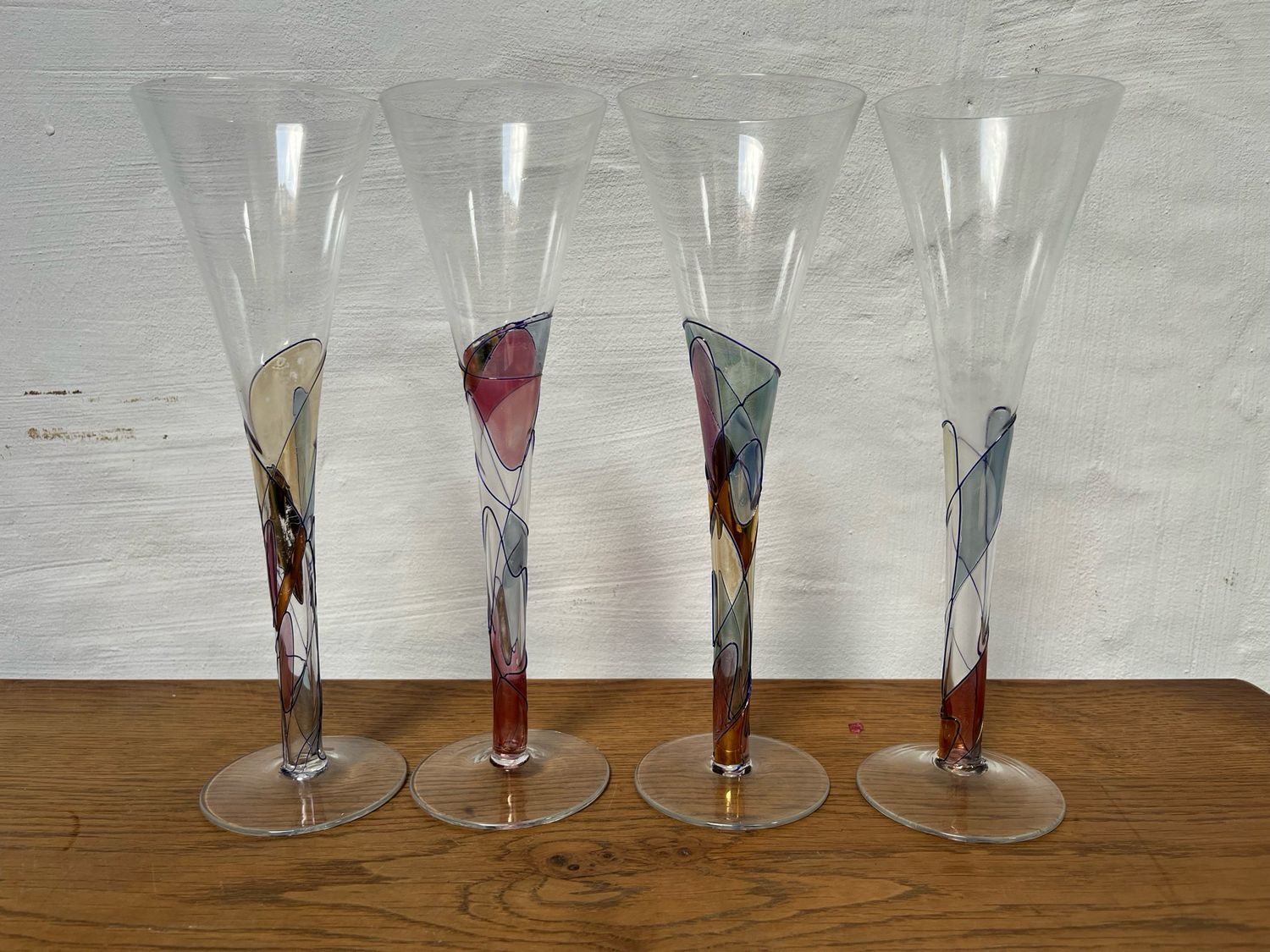 Set van 4 Antoni Barcelona champagne glazen