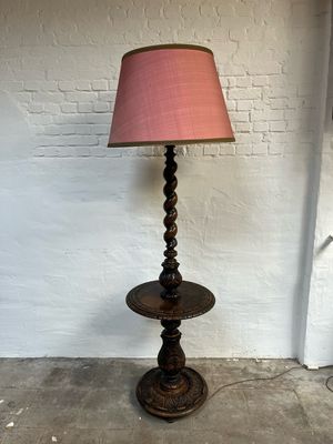 Staande Lamp met Roze Kap