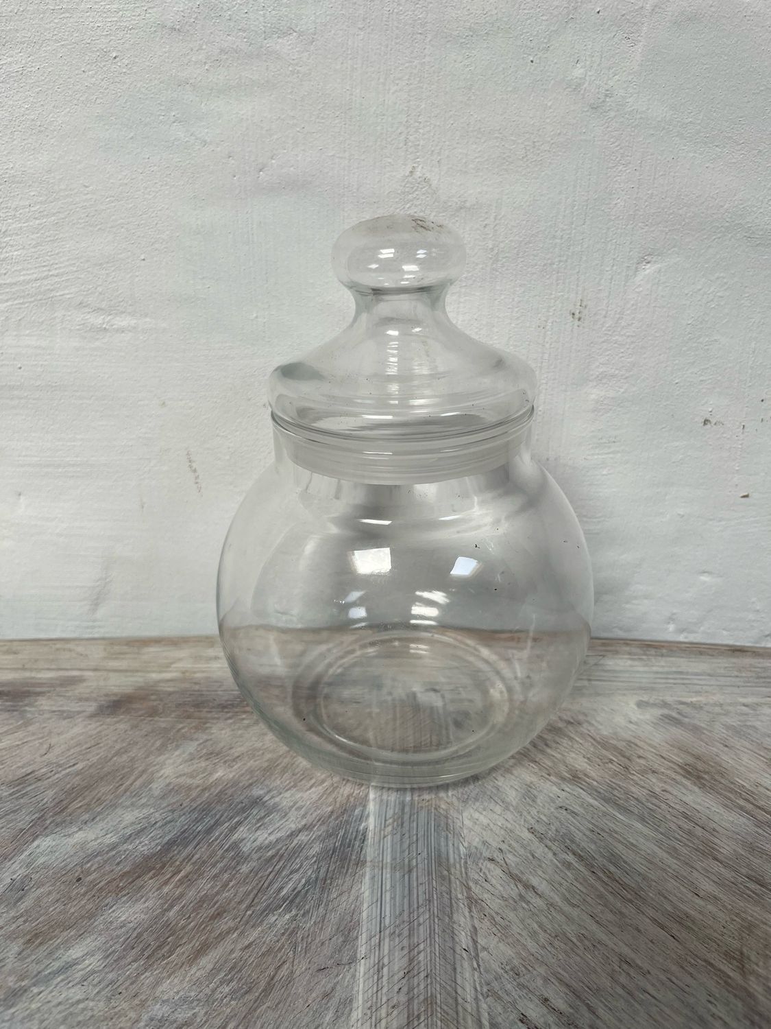 Glazen pot met deksel