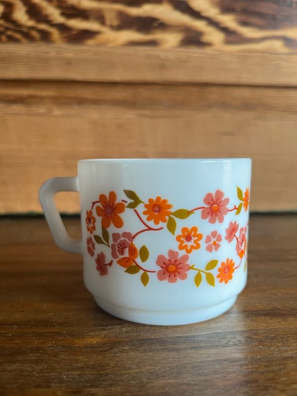 *Arcopal tas met rode bloemen motief