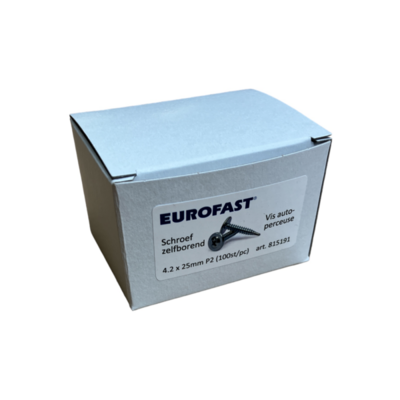 Self-drilling screw Eurofast 4.2x25mm P2 100pcs