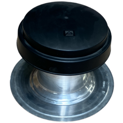 Ventilatiekap Ubbink geïsoleerd PE 125mm incl. alu plakplaat
