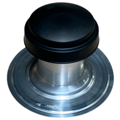 Ventilatiekap Ubbink geïsoleerd PE 110mm incl. alu plakplaat