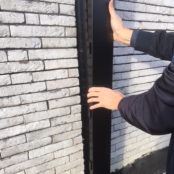 RWA afdekprofiel Roval 110mm RAL9005 incl. onderkoppelplaatje