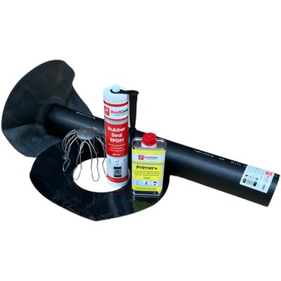 Set regenwaterafvoer RoofCover 75-90-110mm incl primer en kit