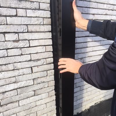 RWA afdekprofiel Roval 95mm RAL9005 incl. onderkoppelplaatje