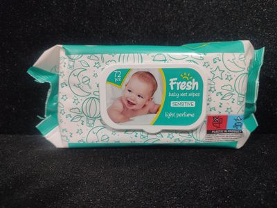 Lingettes Humides Fresh Soins Sensibles Bébé 72 pcs - Colis de 24